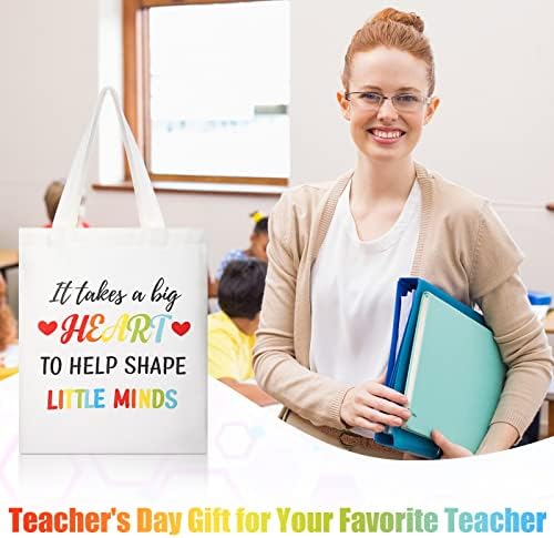 5 Peças Presentes de professores Professores Tote sacolas Presentes de apreciação Para o dia dos professores, graduação, bolsa de compras com bolso