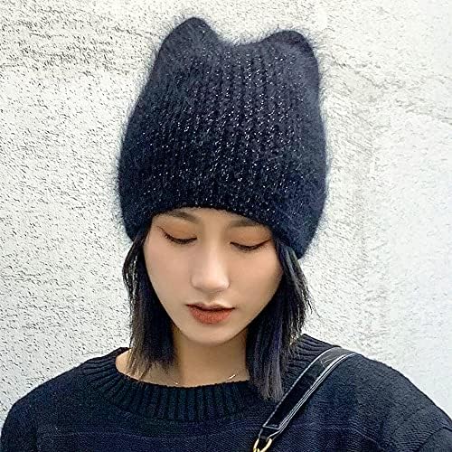 Chapéu de gorro simples para meninas para mulheres Skullies WhiM Warm Wool feminina Bap