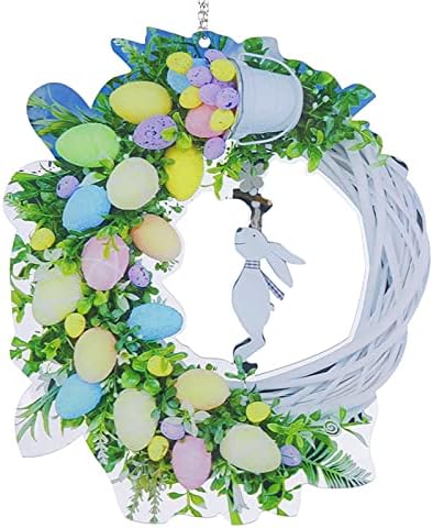 Todas as grinaldas da temporada para a porta da frente Garland 2022 Home Bunny Decoration Props Decoração de Páscoa Decoração e Hanges Wreath Organizer
