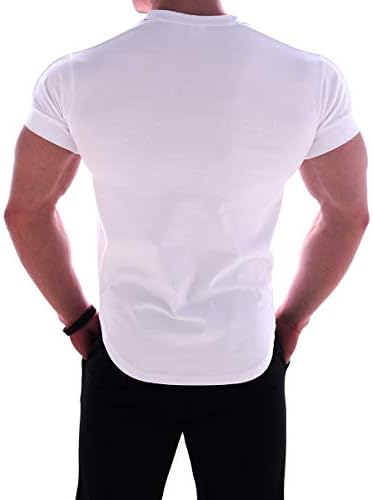 MagiftBox Mens Muscle Cotton Treino leve Treino de manga curta Camisetas academia Sweat Tee T24