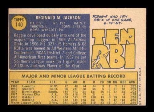 #140 Reggie Jackson Hof - 1970 Topps Baseball Cards classificados Ex+ - Baseball Slabbed Rookie Cards