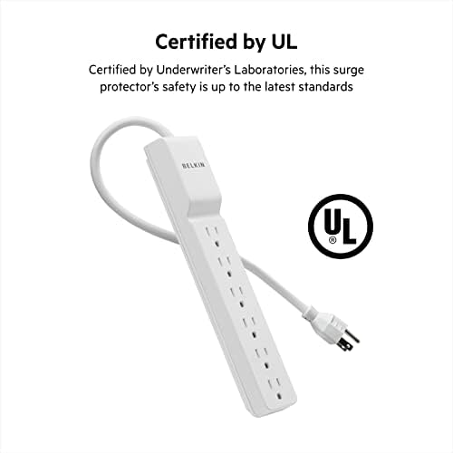 Belkin 6-Outlet Power Strip, Protector Compact Surge e Power Strip Protector