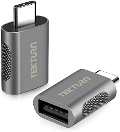 Tekturn USB C Male para USB Adaptador feminino, USB 3.1 com velocidade de 5 Gbps, Thunderbolt para digitar um conversor OTG, funciona com todos os principais laptops, tablets e telefones
