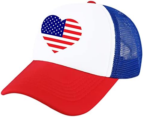American Flag Hat 4 de julho Caminheiro de caminhão EUA Merica Baseball Cap US Patriótico Snapback Hats For Men Mulheres