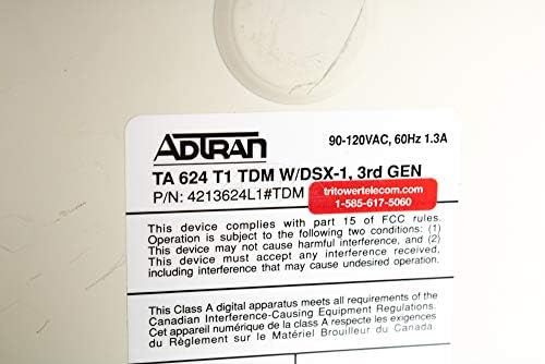 ADTRAN TA624 T1 TDM +DSX-1 IP ROUTER