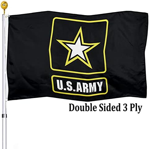 Bandeira militar do exército dos EUA 3x5 ao ar livre fabricada nos EUA- Flags de estrela do exército dos Estados Unidos Americanos