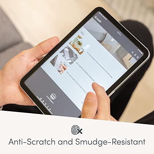Moshi IVISOR AG Protetor de tela para iPad mini 6, lavável e reutilizável, reduza as impressões digitais e manchas, compatíveis com a maçã, preto