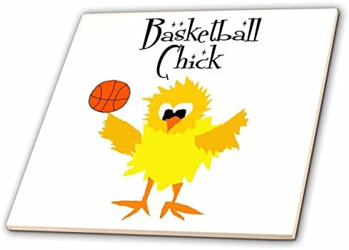 3drose engraçado fofo fofo de basquete jogando desenho esportivo de basquete - azulejos