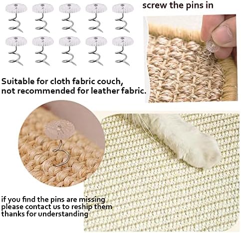 Cat Scratching Pad Sisal Sisal Cat Scratcher Sofá Bed Scratect Protector Scratch Pad Couch Tampa lateral, instalação fácil Cat