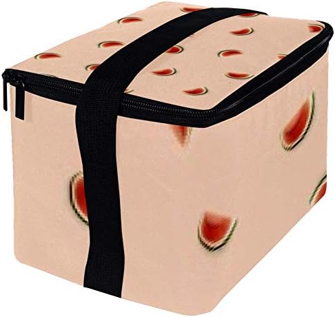 Lancheira à prova de vazamentos, caixa de bento isolada para homens mulheres adultas, balde de almoço reutilizável com alça de ombro pequeno melancia