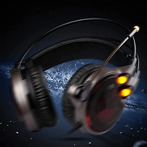 Fone de jogo de jogos estéreo MXJCC sobre fones de ouvido com microfone para laptop para PC fone de ouvido com ruído cancelamento