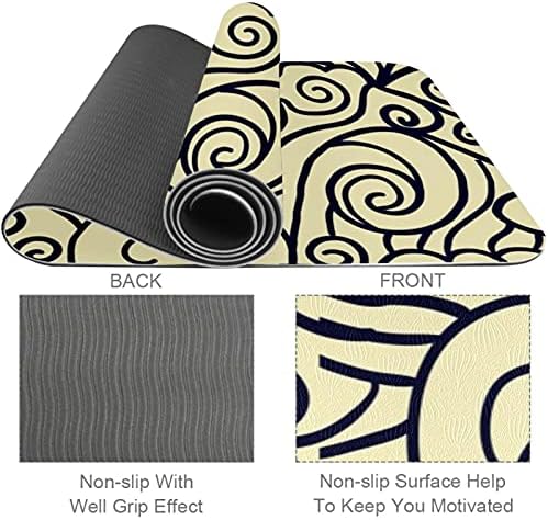 Mamacool Yoga Mat Clouds Chinese Bege Eco Friendly Non Slip Fitness Exercition tapete para pilates e exercícios de piso