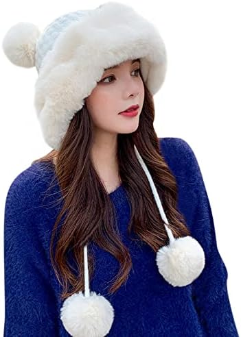 Chapéus de pompom de inverno para mulheres tricotar chapéus de crochê feminino