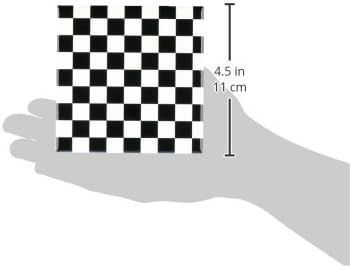 3drose ct_154527_1 Verifique o padrão de xadrez verificado em preto e branco quadrado de xadrez xadrez ou azulejo de cerâmica da bandeira de corrida de carros, 4