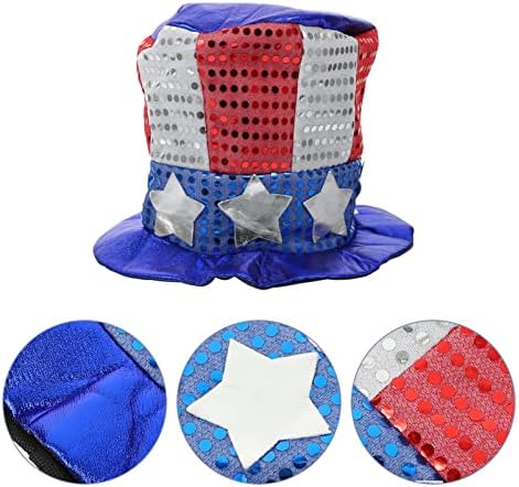 PretyZoom Independence Day Top Hat Hat Hat Stovepipe Hat American Memorial Day Cap estrela