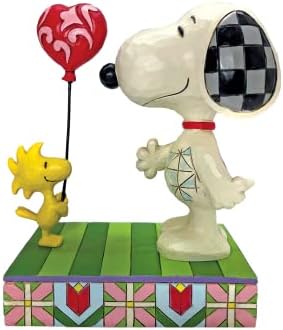 Peanuts da Enesco por Jim Shore Woodstock, dando coração bisbilhotivo, estatueta, 5 polegadas