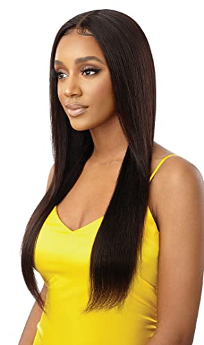 Mytressas Outre não processado Hair Hd Hd Lace Front Wig - Natural Straight 28