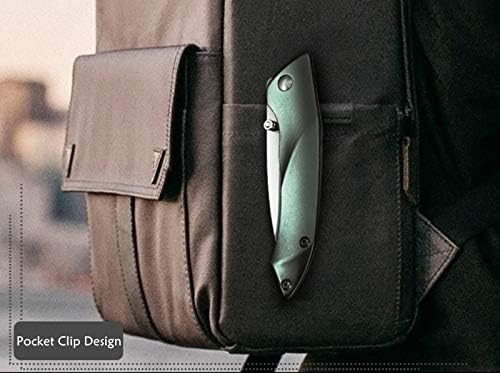Dobring de faca de bolso de 2 embalagem, lâmina de aço inoxidável 8CR13MOV e alça de alumínio/alça de pau -rosa, faca de