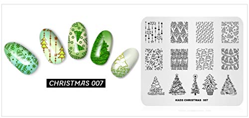Rolabling 4pcs Christmas Image Placas Placas de estampagem de unhas Kit Ferramentas de design de unhas de unhas fofas