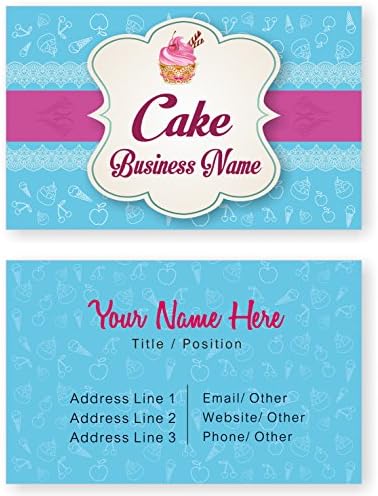Projete seu próprio cartão personalizado de bolo de bolo de visita