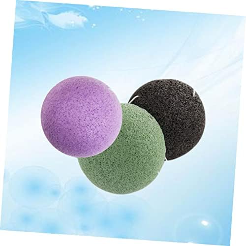 Fomiyes 3pcs enfrentam esponjas para limpar a esponja konjac konjac esponja carvão face de limpeza esponja esponja esponja coreana