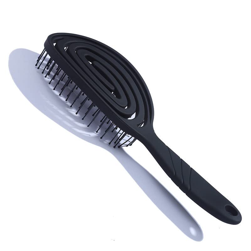 Plástico Halless Mussage Hairclear Haircuscuncho escova de cabelo ventilada com cerdas de plástico macio