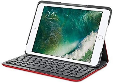 Caixa de teclado da Logitech Canvas para iPad mini 2 e 3 - vermelho