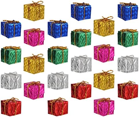 Tendycoco 30pcs Caixa de presente de árvore de Natal Decores de decors DIY pingentes de natal decors de estilo de natal