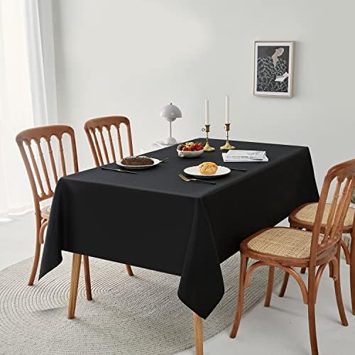 Toca de mesa de retângulo romana - toalha de mesa de poliéster à prova d'água e resistente a rugas para jantar de cozinha/festa/casamento de uso interno e externo