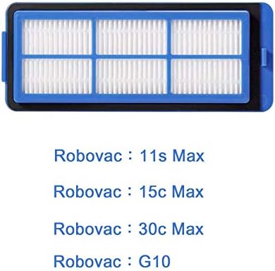 DLD Robovac 11s MAX SUBSTITUIÇÃO, ROBOVAC 15C MAX, 30C MAX, G30, G30 Edge, G10 Hybrid Robot Vacuum Cleaner Acessory Kit, incluindo 1 pincel de rolos, 6 pincéis laterais, 4 filtros