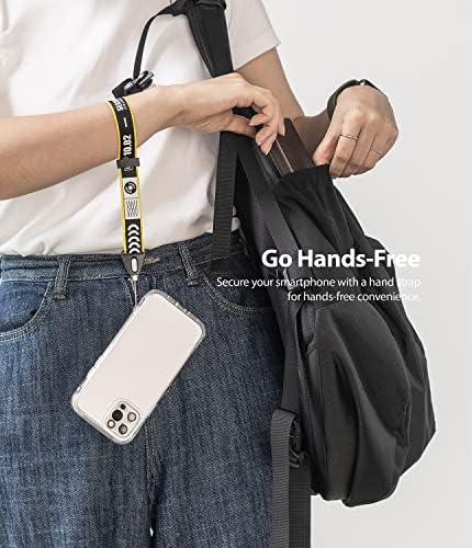 Ringke Hand Strap [pulso do telefone Strap] projetado para correia de câmera e correia de telefone, cordão universal robusto ajustável compatível com câmera e capa - banda de bilhetes preto