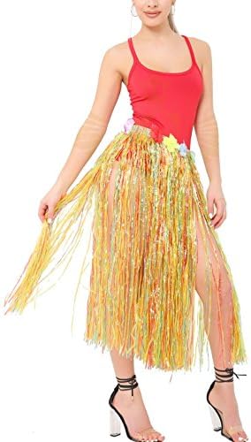 MA Online Ladies Fancy Fancy 80cm Hula Salia com Flowers Womens Fanche Grass Dance Party Wear Salia