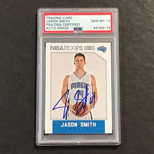 2015-16 NBA Hoops 43 Compatível com Jason Compatível com Smith Assinado Compatível com Cart