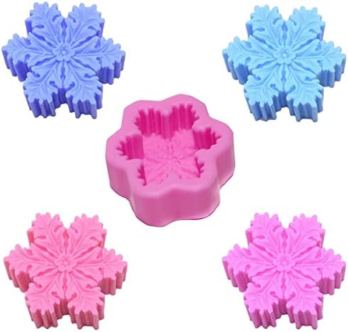 BYBYCD Snowflake Silicone molde 3d Candle Molds Handmade Mold Mold Diy aromaterapia Plaster Candle Decorating Mold Fools Making Tools