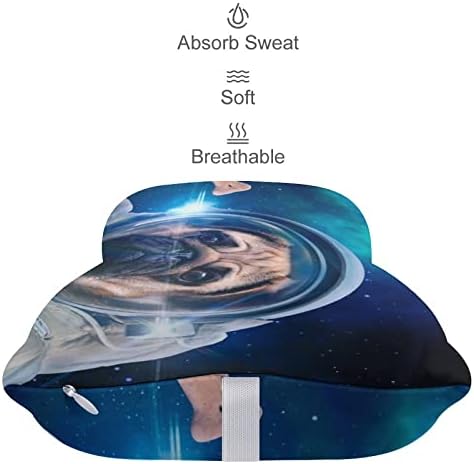 Cão espacial no espaço de 2pcs travesseiros de pescoço de carro respirável Auto-restaurante de cabeça de cabeça