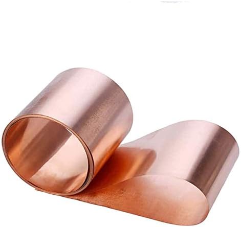 Folha de cobre Nianxinn 99,9% Folha de metal de cobre pura Cu Folha de metal 0,01x200x1000mm para artesanato aeroespacial,
