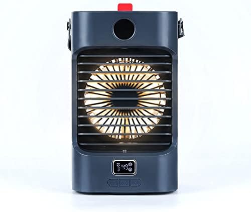 #88T09y Digital Display Água Fã de resfriamento recarregável portátil com luz LED para escritório em casa