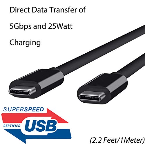 Cabo direto de USB tipo C Compatível com o cabo de dados com o Samsung Galaxy S21 Ultra com conectores USB-C de 2 5 Gbps!