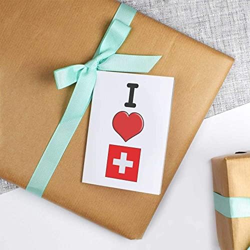 5 x A1 'I Love Switzerland' embrulhar folhas de papel/embrulho