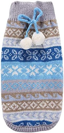 Capuz de moletom para cães Cat Roupos de animais de estimação Christmas Snowflake Padrão de suéter Roupas de estimação