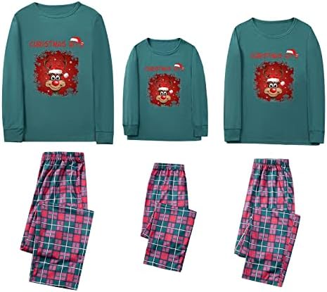 Família correspondente de ano novo de pijamas de pijamas familiares de pijamas para o Natal de Natal Nome da Família