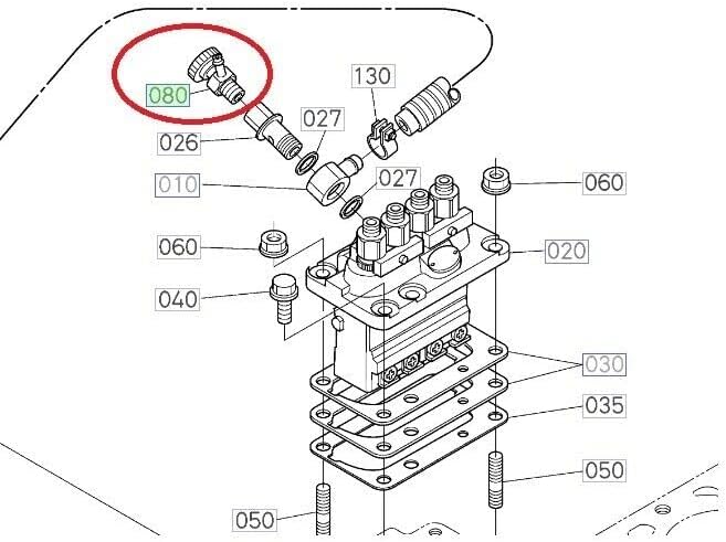 Whd novo jato de sangade de combustível pau de jato se encaixa em kubota b8200hst-ep