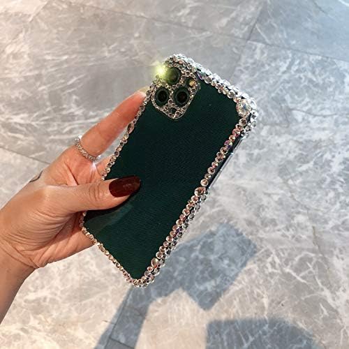 Moseza para iPhone 12 Pro Max Case Luxury glitter bling silicone shinestone capa fofa de proteção para mulheres para
