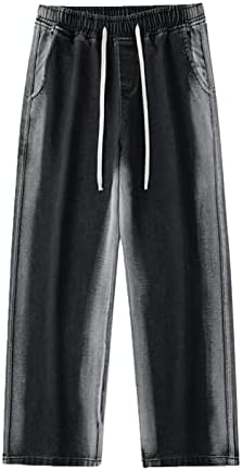 Miashui Jean Slim Fit for Men Men Mens outono Inverno Casual Pant esportivo com calças de bolso Long Men Stretch Jean
