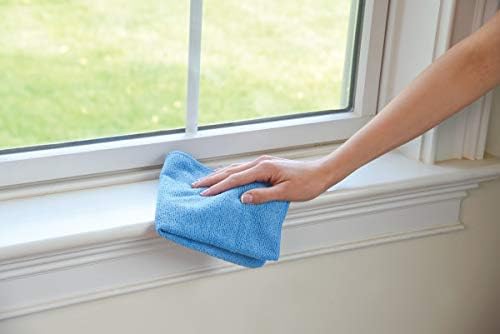 Panos de limpeza de microfibra rápida, variação de 4 pacote, limpador de toalha multiuso reutilizável/lavável para superfície/janela/janela/limpeza/pó/polimento