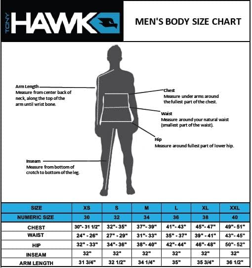 Tony Homen Stretch Shorts de Tony Hawk - confortável e elegante com fechamento de cordão e vários bolsos