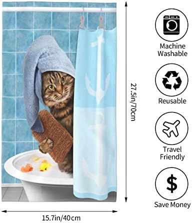 Toalhas de mão longa Varun gato engraçado no banho Design realista Ultra Tootas macias Absorventes toalhas de luxo para o banheiro