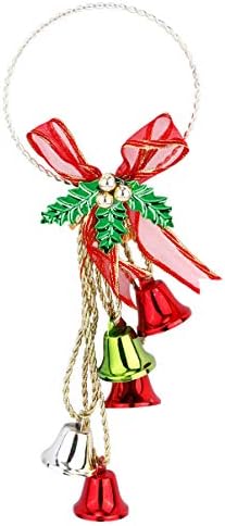NUOBOTYSTETY Christmas Jingle Bells Porta pendurada Ornamentos decorativos de campainha de Natal XMA Tree pendurada Decor Decora