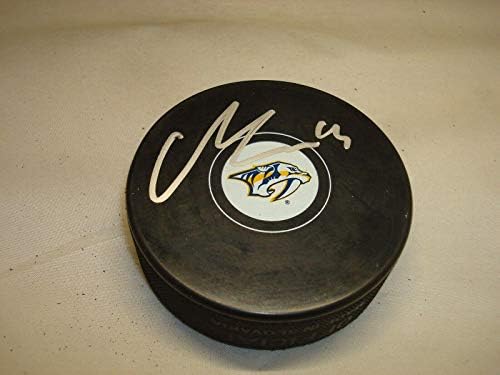 Mattias Ekholm assinou Nashville Predators Hockey Puck autografado 1a - Pucks autografados da NHL
