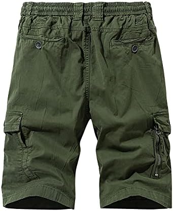 Shorts curtos masculinos, shorts de carga masculina shorts casuais leves com vários bolsos